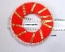 Donut Wool Pearl Ring Red 4 inch-4.webp
