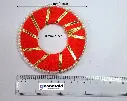 Donut Wool Pearl Ring Red 4 inch-3.webp