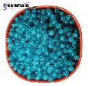 Crackle glass crystal beads for bracelet, rakhi,  Jewellery making, 8mm Sky Blue, 100 pc