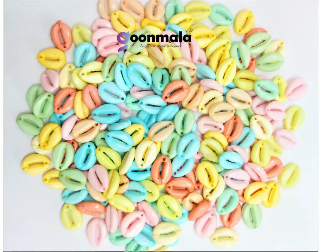 Pastel colour artificial Kodi/Cowrie for craft, Jewellery, bracelet, Rakhi, Embroidery work 200 Piece