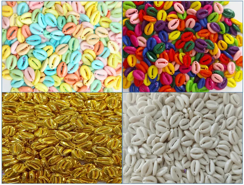 Multicolour artificial Kodi/Cowrie for craft, Jewellery, bracelet, Rakhi, Embroidery work 4x50 Piece