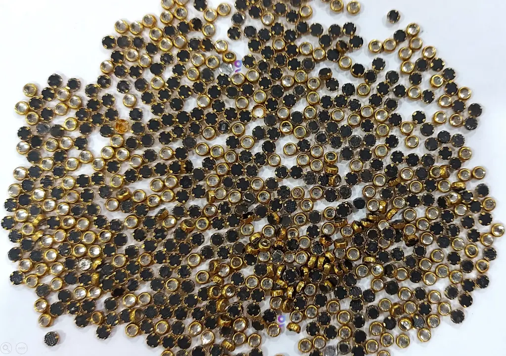 Kundan stone For Jewellery making, Bangles, Craft & Cloth Works, 3mm Round Sliver, 1000 pieces