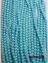 Crystal Cutting Glass beads for bracelet, Rakhi, Jewellery making 8mm, 100 pieces, Light Blue