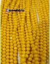 Crystal Cutting Glass beads for bracelet, Rakhi, Jewellery making 8mm, 100 pieces, Yellow