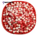 Duel Tone Acrylic round beads for craft, Jewellery, bracelet, Rakhi, Embroidery work 200 Piece, Red