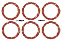 Wool Rings for Wall Hanging, Jhoomer Craft Work, Red-3 inch, 6 Pieces
