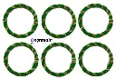 Wool Rings for Wall Hanging, Jhoomer Craft Work, Green-3 inch, 6 Pieces