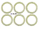 Wool Rings for Wall Hanging, Jhoomer Craft Work, Pearl-3 inch, 6 Pieces