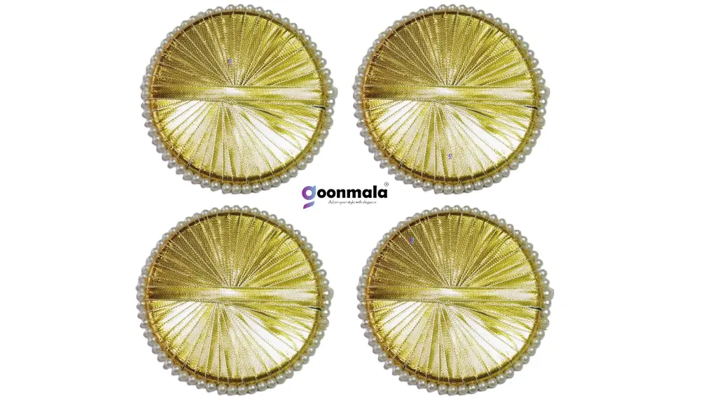  Full Gota Rings for Wall Hanging, Jhoomer Craft Work, 4.6 inch, 4 Pieces