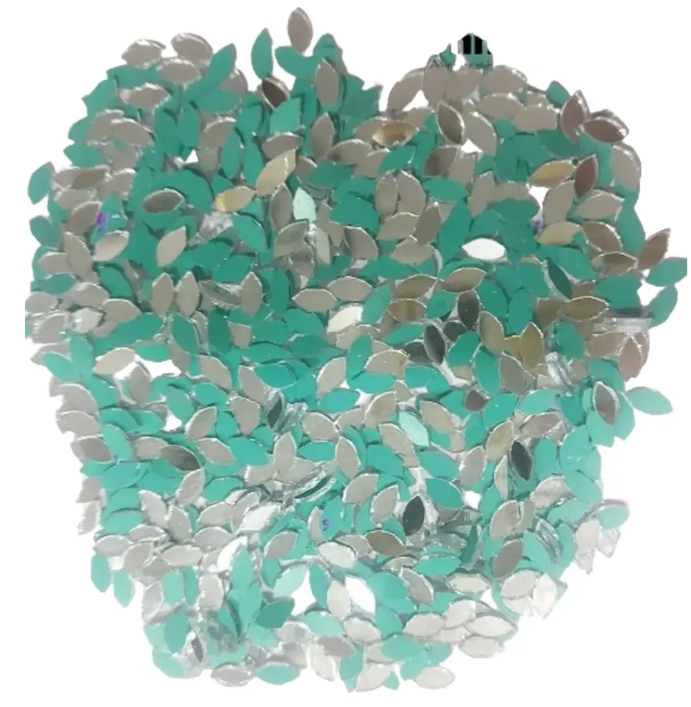 Mirror beads For Jewellery Making, Craft Work and Lippan Art Work, Silver Eye 8x4mm 500 Pieces