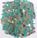 Mirror beads For Jewellery Making, Craft Work and Lippan Art Work, Silver Burfi 10x14mm 500 Pieces