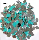 Mirror beads For Jewellery Making, Craft Work and Lippan Art Work, Silver Burfi 13x19mm 500 Pieces
