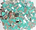 Mirror beads For Jewellery Making, Craft Work and Lippan Art Work, Silver Rectangular 10x5 500 Pieces