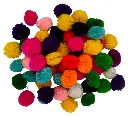 Pom Pom Balls for Arts & Craft, decoration works, 200 Pieces, Multicolour 