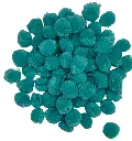 Pom Pom Balls for Arts & Craft, decoration works, 200 Pieces, Cyan