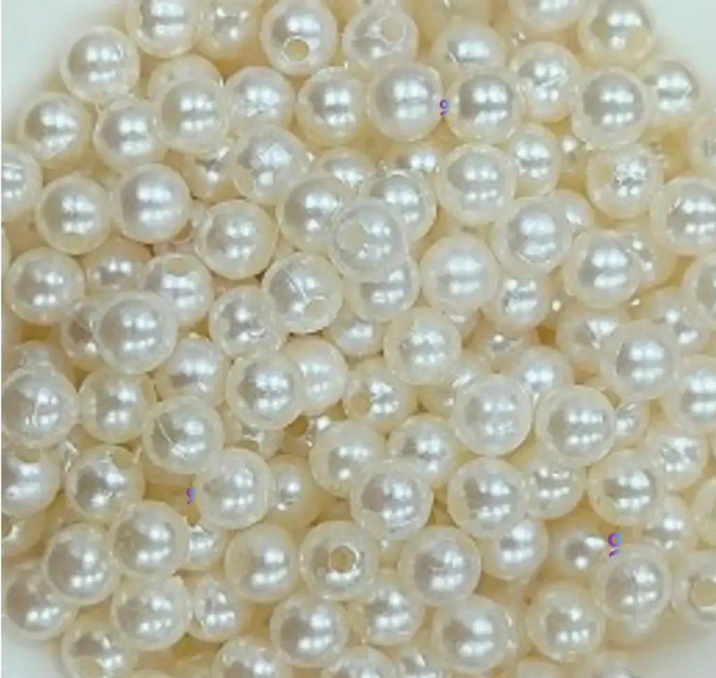 Pearl Beads for Jewllery making, Embroidery, Rakhi, Arts & Craft, Decoration works, 6mm, 100gm