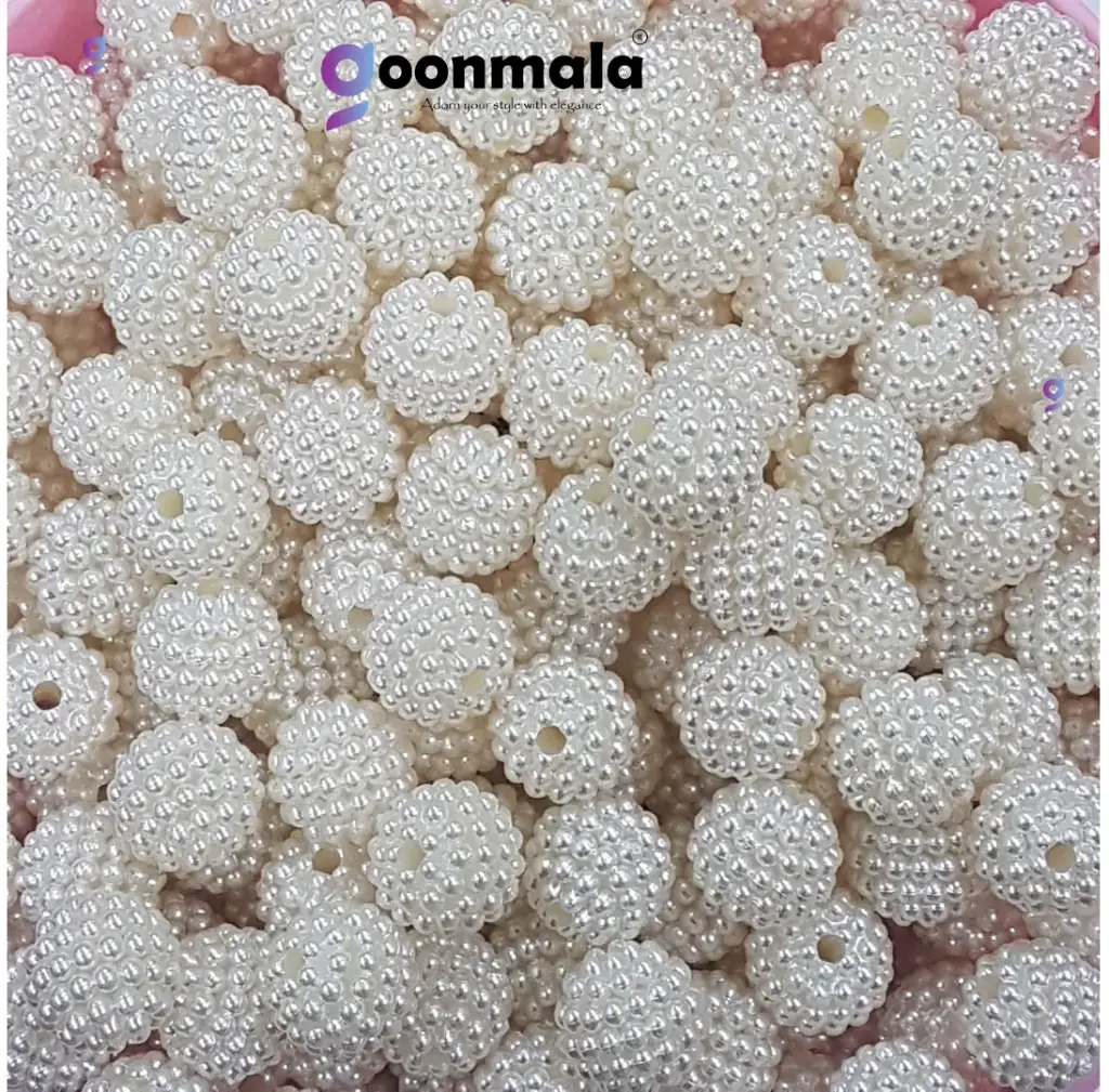 Designer Pearl Beads openable for Jewllery, Embroidery, Arts & Craft, decoration works, 14mm, 100 pieces