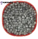 Crackle glass crystal beads for bracelet, rakhi,  Jewellery making, 8mm Grey, 100 pc