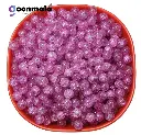 Crackle glass crystal beads for bracelet, rakhi,  Jewellery making, 8mm Pink, 100 pc