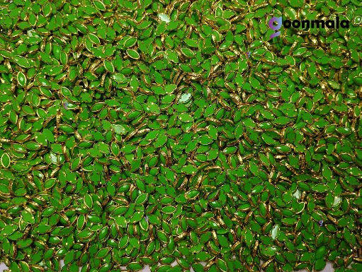 [KND PL E8 Green 500pc] Kundan stone For Jewellery making, Bangles Embroidery Craft & Cloth Works, Resin Eye Kundan 4x8mm, 500 pieces, Green