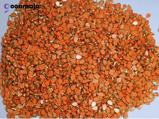 [KND PL D4x6 Orange 500pc] Kundan stone For Jewellery making, Bangles Embroidery Craft & Cloth Works, Resin Drop Kundan 4x6mm, 500 pieces, Orange