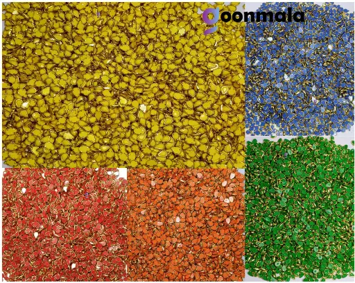 [KND PL D4x6 6x100 500pc] Kundan stone For Jewellery making, Bangles Embroidery Craft & Cloth Works, Resin Drop Kundan 4x6mm, 5 coloue, 100 pieces each
