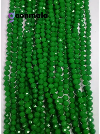 [Cutting GB 8mm Green-100] Crystal Cutting Glass beads for bracelet, Rakhi, Jewellery making 8mm, 100 pieces, Green