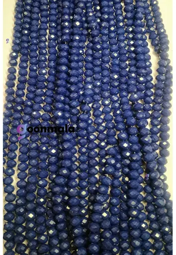 [Cutting GB 8mm Navy Blue-100] Crystal Cutting Glass beads for bracelet, Rakhi, Jewellery making 8mm, 100 pieces, Nevy Blue