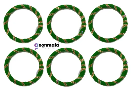 [Wool Rings Green 3 inch-6pc] Wool Rings for Wall Hanging, Jhoomer Craft Work, Green-3 inch, 6 Pieces