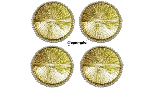 [Full Gota Rings Yellow 4.6 inch-4 pc]  Full Gota Rings for Wall Hanging, Jhoomer Craft Work, 4.6 inch, 4 Pieces