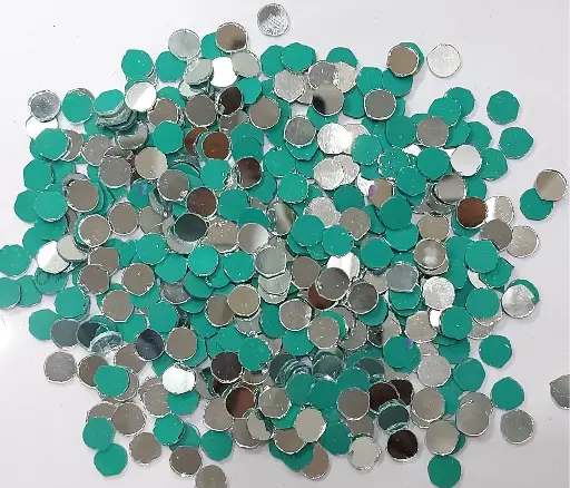 [Mirror Round 8mm 500pc] Mirror beads For Jewellery Making, Craft Work and Lippan Art Work, Silver Round 8mm 500 Pieces