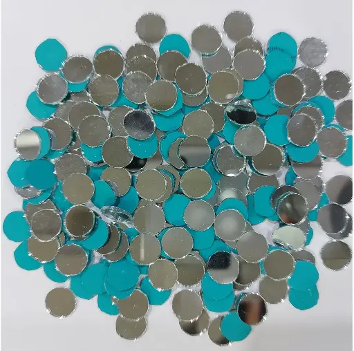 [Mirror Round 12mm 500pc] Mirror beads For Jewellery Making, Craft Work and Lippan Art Work, Silver Round 12mm 500 Pieces