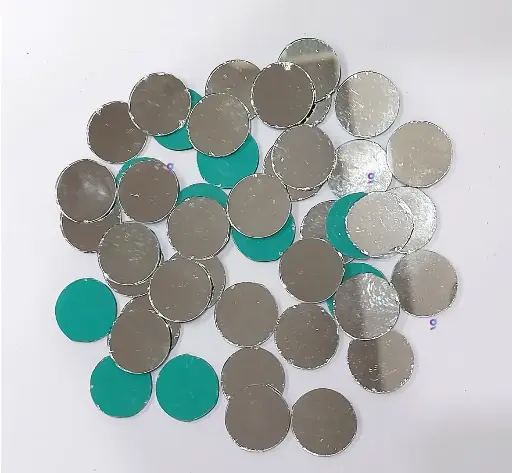 [Mirror Round 18mm 100pc] Mirror beads For Jewellery Making, Craft Work and Lippan Art Work, Silver Round 18mm 100 Pieces