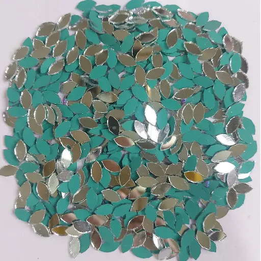 [Mirror Eye 10x5mm 500pc] Mirror beads For Jewellery Making, Craft Work and Lippan Art Work, Silver Eye 10x5mm 500 Pieces