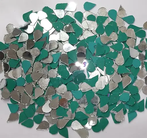 [Mirror Drop 7x10 500pc] Mirror beads For Jewellery Making, Craft Work and Lippan Art Work, Silver Drop 7x10 500 Pieces