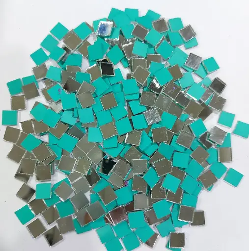 [Mirror Square 8mm 500pc] Mirror beads For Jewellery Making, Craft Work and Lippan Art Work, Silver Square 8mm 500 Pieces
