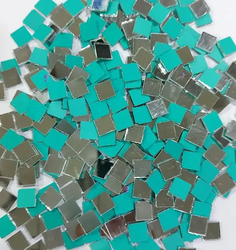 [Mirror Square 10mm 500pc] Mirror beads For Jewellery Making, Craft Work and Lippan Art Work, Silver Square 10mm 500 Pieces