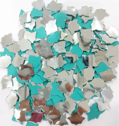 [Mirror Deepak 20mm 500pc] Mirror beads For Jewellery Making, Craft Work and Lippan Art Work, Silver Deepak 20mm 500 Pieces