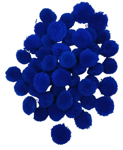 [Pom Pom Blue 200 pc] Pom Pom Balls for Arts & Craft, decoration works, 200 Pieces, Blue