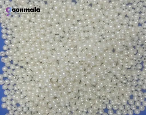 [Pearl 4mm 100gm] Pearl Beads for Jewllery making, Embroidery, Rakhi, Arts & Craft, Decoration works, 4mm, 100gm