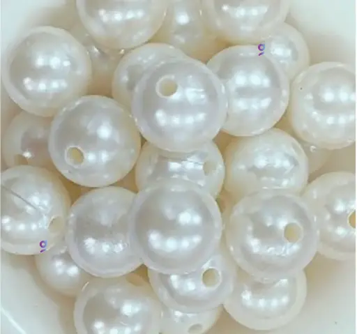 [Pearl 14mm 100 pieces] Pearl Beads for Jewllery making, Embroidery, Rakhi, Arts & Craft, Decoration works, 14mm, 100 Pieces