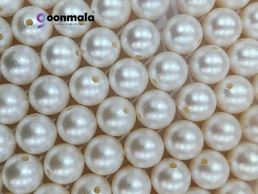 [Pearl 18mm 50 pieces] Pearl Beads for Jewllery making, Embroidery, Rakhi, Arts & Craft, Decoration works, 18mm, 50 Pieces