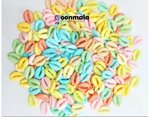 [Pastel Kodi 200pc] Pastel colour artificial Kodi/Cowrie for craft, Jewellery, bracelet, Rakhi, Embroidery work 200 Piece